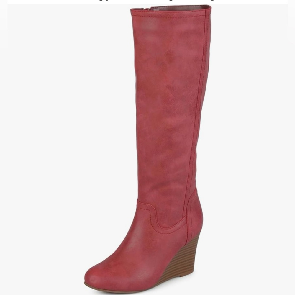 Journee Collection Langly Wide Calf Wedge Boot. Size 11 - Picture 9 of 9